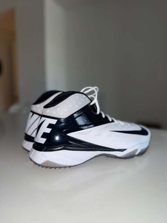 Nike Vapor Pro 3/4 Destroyer Turf Football Shoes - White/Black (527878-100) main image 9